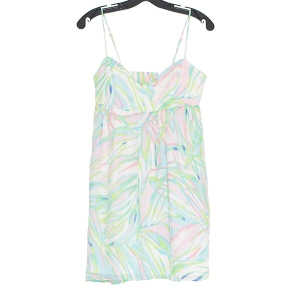 Lilly Pulitzer Dress Dorothy Silk Babydoll Y2K Coastal Cottage Boho Chiffon 6 - Picture 1 of 6